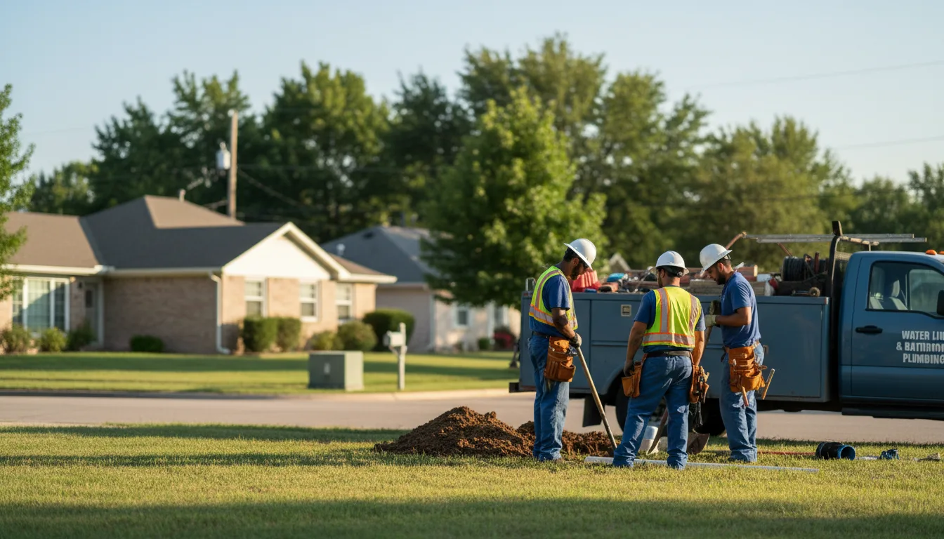 Residential water line and bathroom plumbing service in Columbia, KY